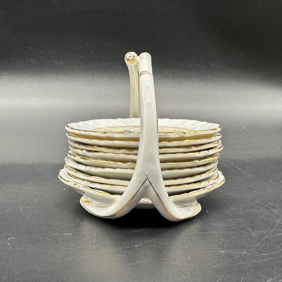 Vintage Coaster Set Cross Stitch Look Kitschy Proverbs 50s Ardalt Japan Cottage - Picture 5 of 11